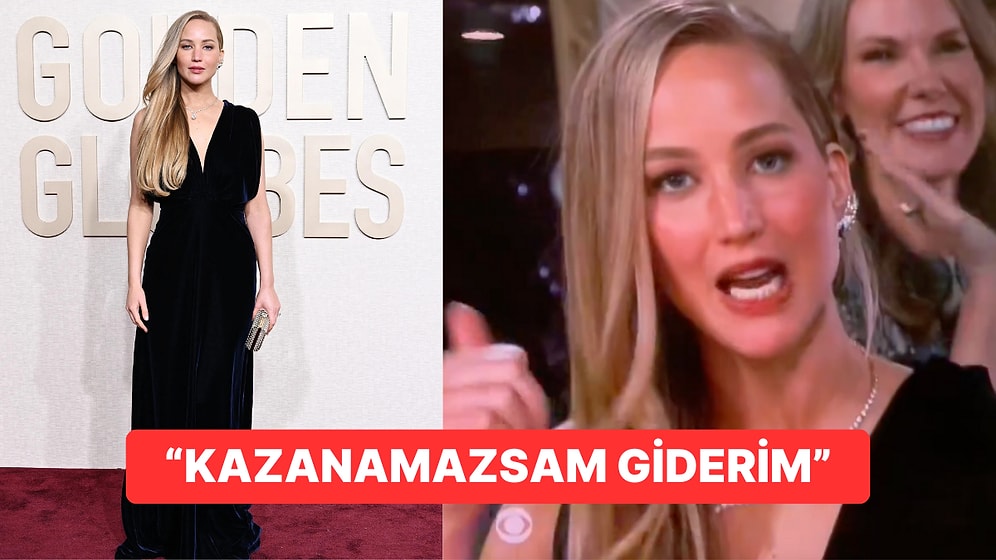 Altın Küre Ödüllerinde Jennifer Lawrence'ın Adayı Olduğu Komedi Ödülüne Yakışır Tepkisi İzleyenleri Güldürdü