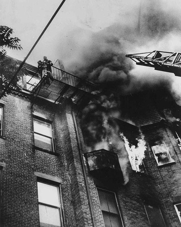 As the rotating fire escape extended about 15 meters to the duo, the collapse claimed Bryant's life.