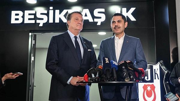 Kurum önce Beşiktaş’ın yeni başkanı Hasan Arat ile görüştü sonrasında ise Galatasaray’ın başkanı Dursun Özbek ile bir araya geldi.