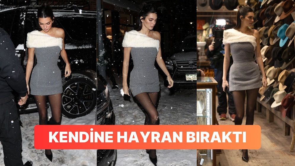 Kendall Jenner Kayak Tatilinde Mini Elbisesi ve Topuklularıyla Görülünce "Donmadın Mı?" Tepkileri Gecikmedi
