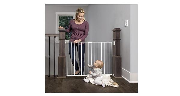 10. Regalo 2'si 1 arada Ekstra Geniş Merdiven ve Koridor Bebek Güvenlik Kapısı