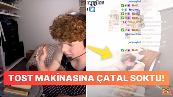 İzlenme Uğruna Ölüyordu! Ekmek Kızartma Makinasına Çatalla Dalan Yayıncı Yürekleri Ağza Getirdi