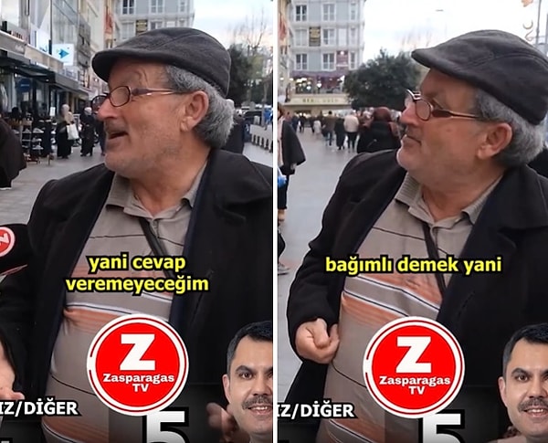 'Murat Kurum mu Ekrem İmamoğlu mu?' diye sorulan vatandaşlardan birisi ise, "2002'den beri AKP'liyim. Perişan ettiler bizi. 'Hedef 2023' lafına 3 yaşında bebek gibi aldandım. Hipnoz ettiler beni" dedi.