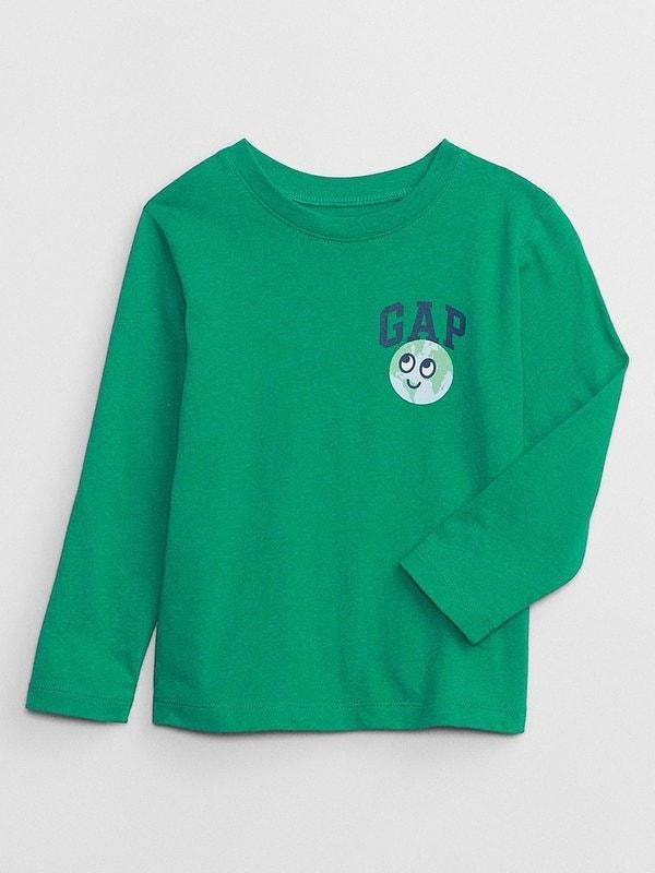 13. Gap Erkek Bebek Yeşil Grafikli T-Shirt