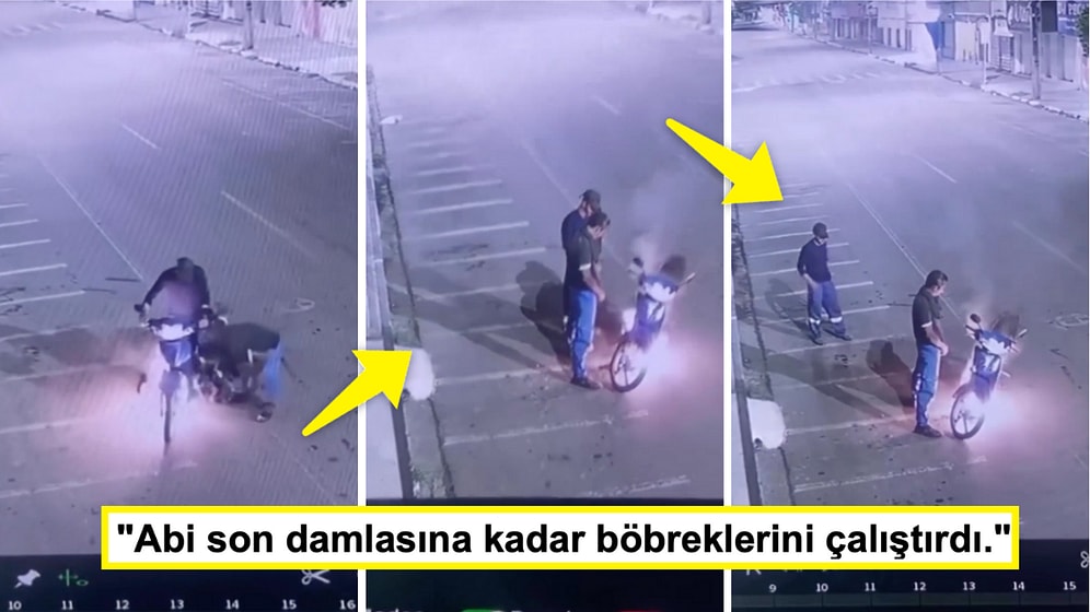 Seyir Halindeki Motorları Alev Alınca Çiş Yaparak Söndürmeye Çalışan Gençler