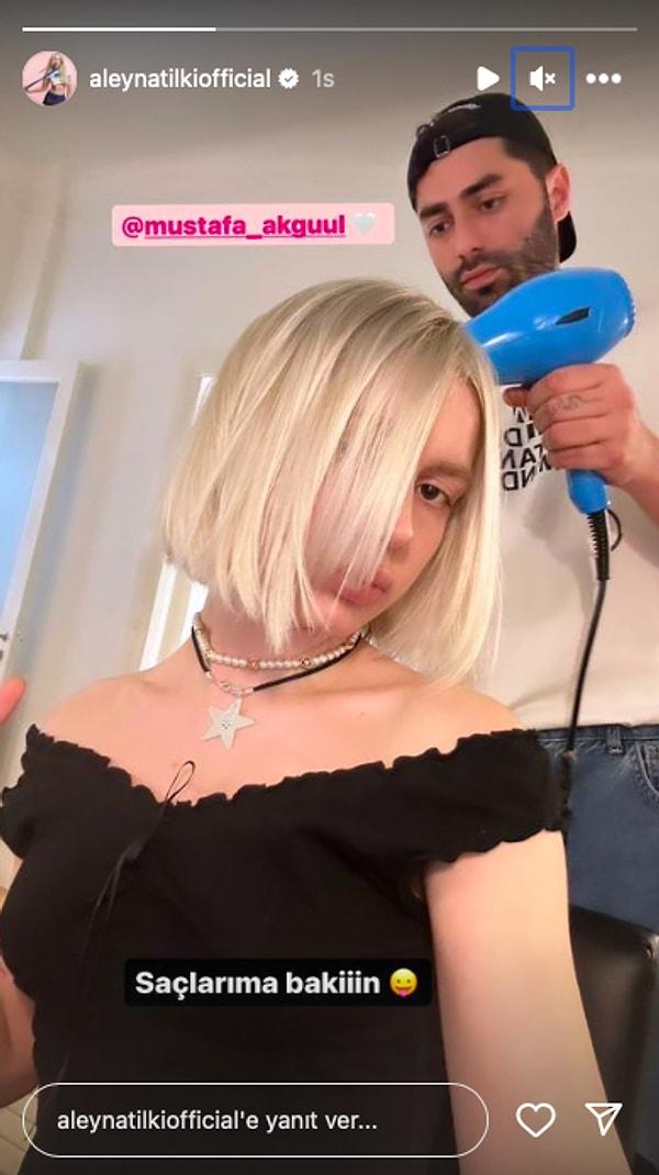 Genç şarkıcı yeni imajını "Saçlarıma bakın" diyerek sosyal medya hesabından paylaştı.