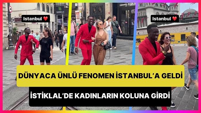 Türkiye'ye Gelen Dünyaca Ünlü Fenomen Daniel Asante, İstiklal Caddesi'nde Kadınların Koluna Girdi