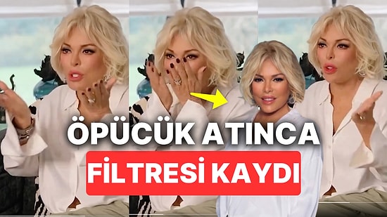 Ajda Pekkan Çekimde Uygulattığı Porselen Yüz Filtresini Unutup Eliyle Öpücük Gönderince Her Şey Ortaya Çıktı