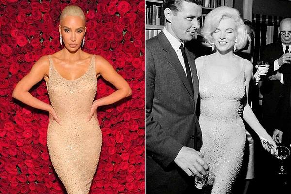 En son Marilyn Monroe'nun elbisesinin içine zorla girip fermuarını bozan Kardashian'a 'Hollywood yıldızlarını rahat bırakabilir mi?' yorumları geldi.