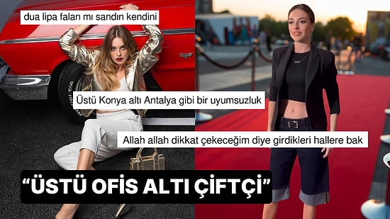 Tuhaf Ödül Gecesi Kombinleriyle Meşhur Melis Sezen Uyumsuzlukta Tavan Yapan Kombiniyle Yine Göz Kanattı!