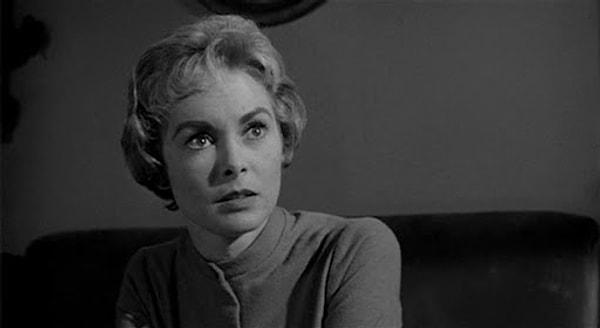 1. Marion Crane, Psycho. Hitchcock'un ikonik korku filmi, büyük ölüm sahnesinden sonra ciddiyete bürünüyor.