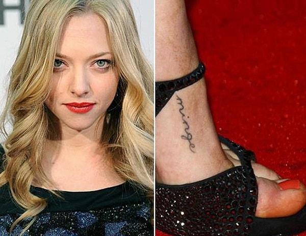 After completing the filming of 'Mamma Mia,' Amanda Seyfried, Rachel McDowall, and Ashley Lilley got matching 'minge' tattoos on their feet.