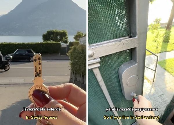 İsviçre'de yaşayan 'melisfontana' isimli sosyal medya kullanıcısı, ülkedeki ilginç anahtar sistemini anlattı.