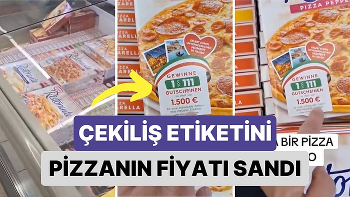 Bir Gurbetçi Üzerinde "1500 € Kazanma Şansı" Yazan Pizzayı "Almanya'da 1 Pizza 1500 €" Diyerek Paylaştı