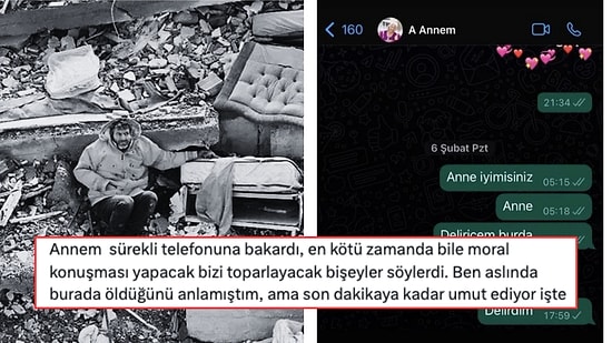 Depremde Annesini Kaybeden Kişinin 'Annesiz Kalmayı' Tarif Ettiği Paylaşım İçimizi Paramparça Etti!