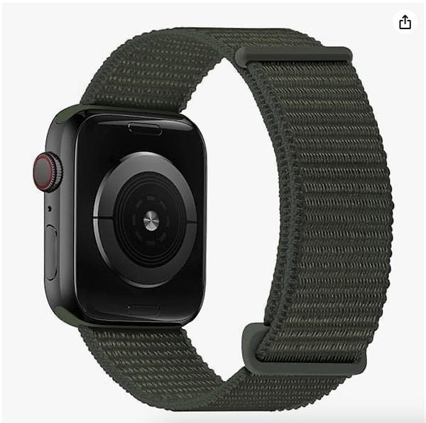 11. Minesk Apple Watch Uyumlu Hasır Örme Kayış