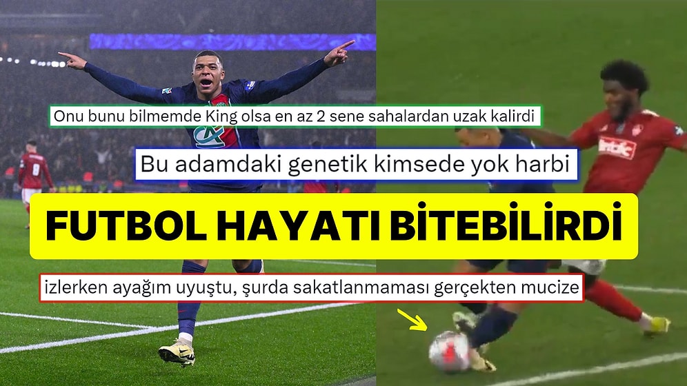 Ciddi Sakatlıktan Kıl Payı Kurtuldu! PSG'nin Yıldız Futbolcusu Kylian Mbappe'ye Yapılan Sert Faul