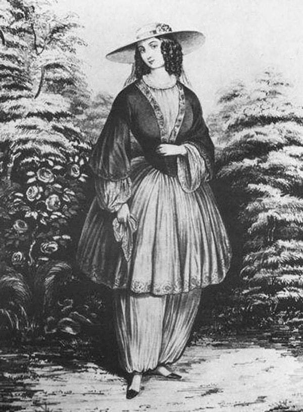 A fashion movement challenging women's clothing norms began in the mid-19th century in the United States.