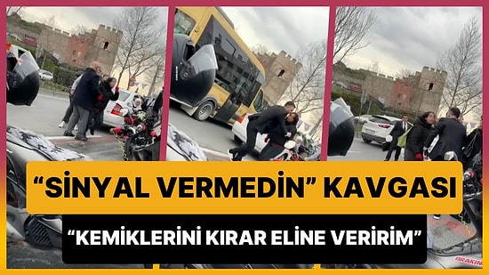 Trafikte 'Sinyal Vermedin' Kavgası: Motosikletli Kadına 'Senin Kemiklerini Kırar Eline Veririm' Dedi