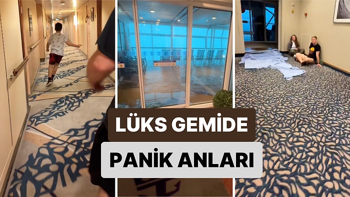 Lüks Bir Cruise Gemisinin Fırtınaya Yakalandığı Anları İzlerken Siz de Gerileceksiniz