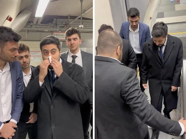 Muhammed Nur Nahya, geçtiğimiz günlerde Erdoğan'ın yürüyen merdivende doktorlarla yaşadığı gündem olan anların parodisini yaptı.