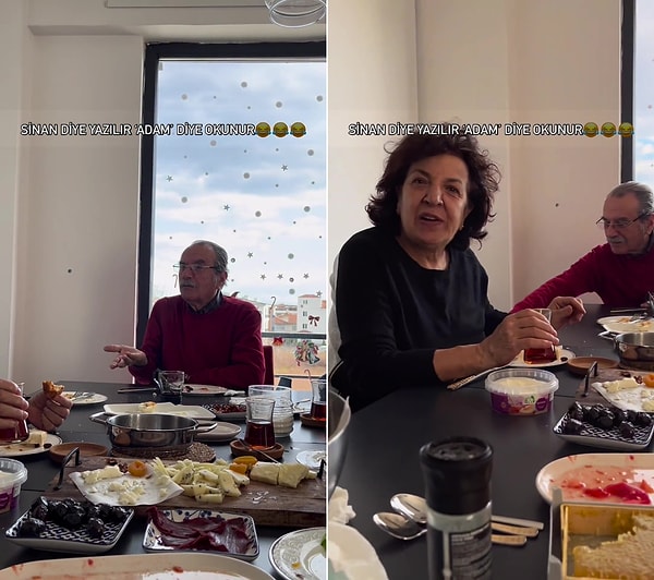 "Sinan diye yazılır 'Adam' diye okunur" diyerek o videoyu paylaşan Gizem Çelebi'nin annesi o anlarda damadı için, "Aferin damat gözüme girdin" dedi.