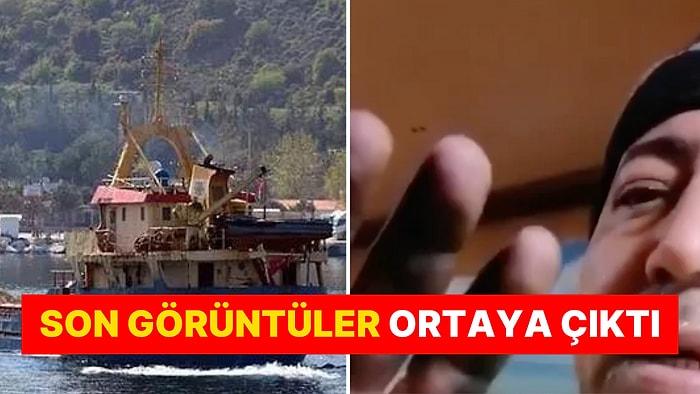 Marmara Denizi'nde Batan Kargo Gemisinde Çekilen Son Video Ortaya Çıktı