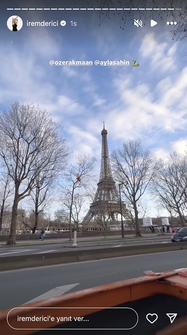 İrem Derici, Paris'in tadını çıkardı.