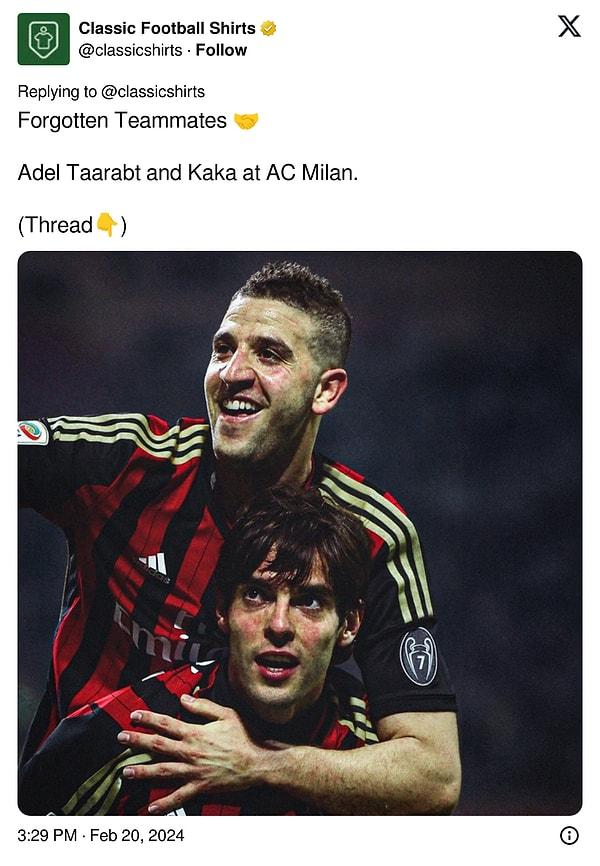 Adel Taarabt ve Kaka, Milan forması giyerken.