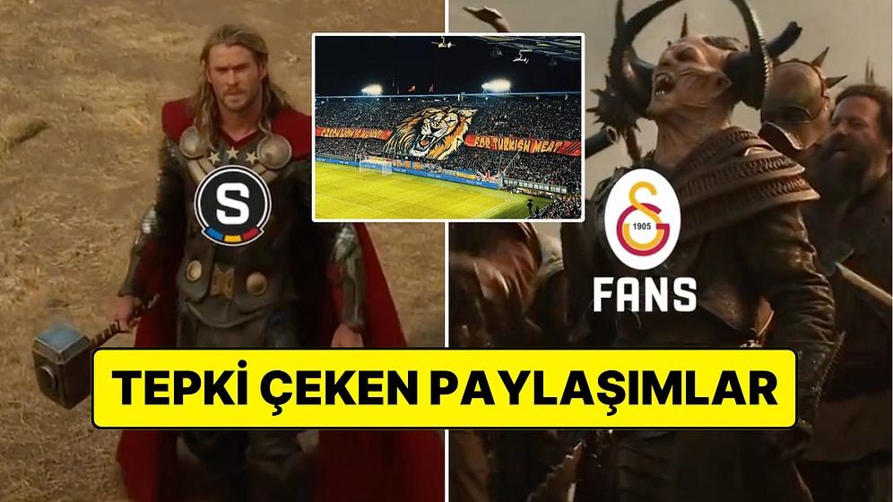 "Çek Aslanı Türk Etine Aç" Pankartı Açan Sparta Prag'ın Galatasaray Maçından Sonraki Paylaşımları Tepki Çekti