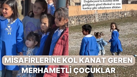 Misafir Gelince Hemen Abilik Ablalık Yaparak Onunla İlgilenen İlkokul Öğrencileri İçinizi Isıtacak