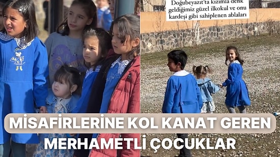 Misafir Gelince Hemen Abilik Ablalık Yaparak Onunla İlgilenen İlkokul Öğrencileri İçinizi Isıtacak