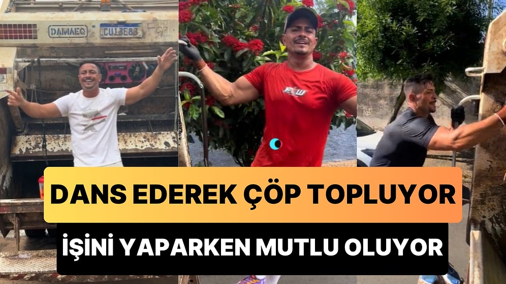 Dans Ederek Çöp Toplayan ve Oldukça Mutlu Gözüken Temizlik İşçisinin Viral Olan Görüntüleri