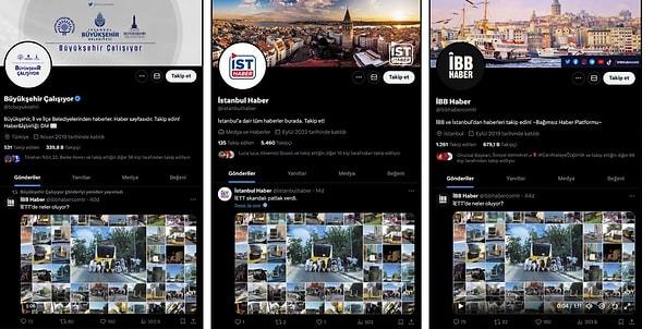 Twitter'daki İstanbul Büyükşehir Belediyesi'yle ilgili haber paylaşan sayfalardaki değişim son günlerde dikkat çekmişti.