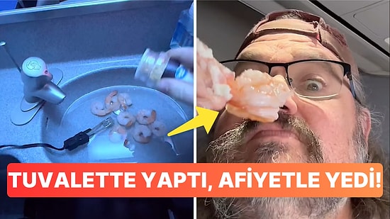 Tuvaletlerde Yemek Yaparak Midemizi Ağzımıza Getiren Adam Bu Kez de Uçak Tuvaletinde Yemek Pişirdi