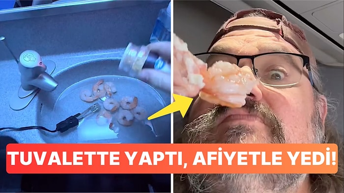 Tuvaletlerde Yemek Yaparak Midemizi Ağzımıza Getiren Adam Bu Kez de Uçak Tuvaletinde Yemek Pişirdi