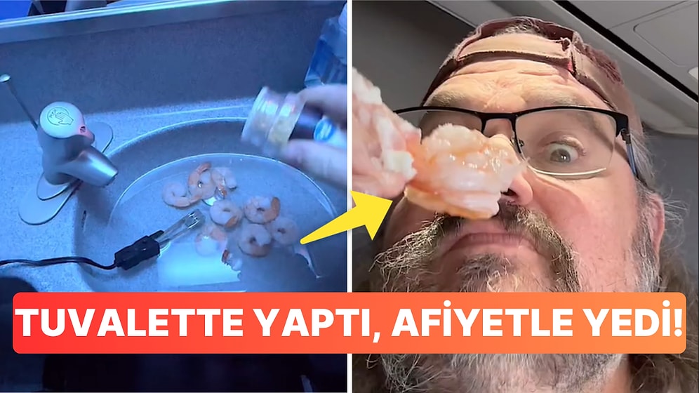 Tuvaletlerde Yemek Yaparak Midemizi Ağzımıza Getiren Adam Bu Kez de Uçak Tuvaletinde Yemek Pişirdi