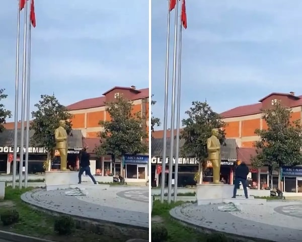 Sakarya’nın Akyazı ilçesinde çekilen görüntüler sosyal medyada da tepki çekmişti.