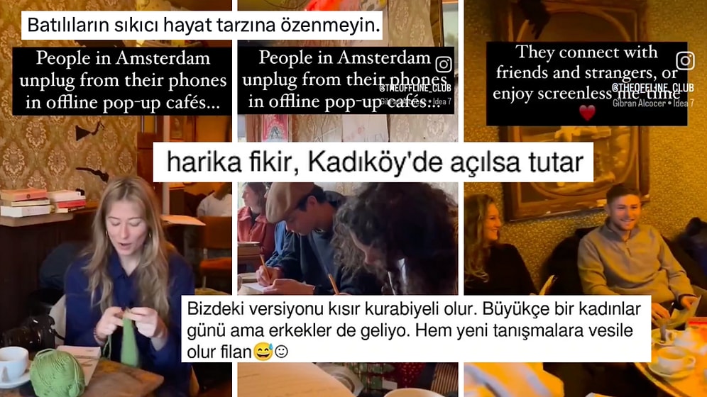 Kısırsız Olmaz! Amsterdam'da Sosyal Medya Detoksu Konseptli Bir Kafe, Görenlere Türkiye'de de Olsa Dedirtti