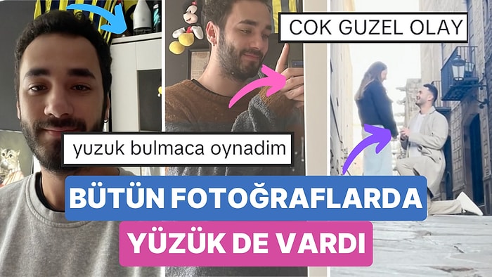 Evlilik Teklif Edene Kadar Yüzüğü Gönderdiği Bütün Fotoğraflarda Kullanan Gencin Yaratıcılığına Bayılacaksınız