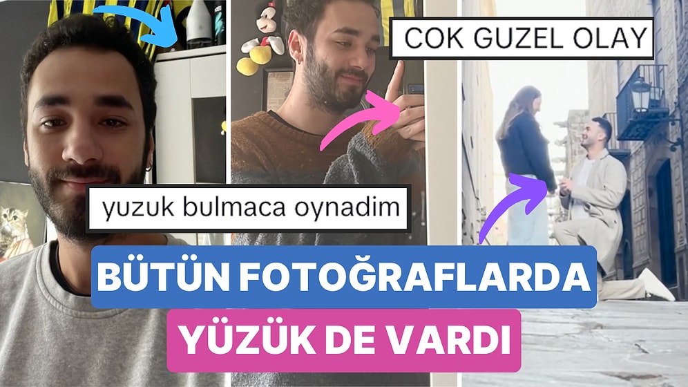Evlilik Teklif Edene Kadar Yüzüğü Gönderdiği Bütün Fotoğraflarda Kullanan Gencin Yaratıcılığına Bayılacaksınız