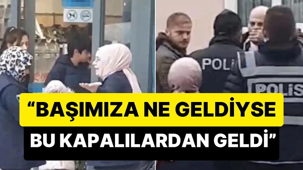 'Başımıza Ne Geldiyse Bu Kapalılardan Geldi' Diyen Kişi Polisi Tehdit Etti: 'Hakkari'ye Sürdürürüm'