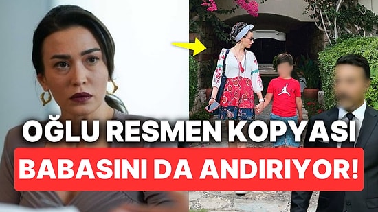 Bahar Dizisinin Kötü Kadın Rengin'i Ecem Özkaya'nın Oğlu Hık Demiş Burnundan Düşmüş!