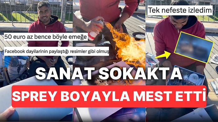 Sokak Sanatçısının Yalnızca Sprey Boyayla Dizüstü Bilgisayara Yaptığı Eseri Görünce Nutkunuz Tutulacak