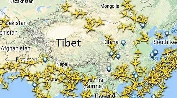 Uçak rotalarının hiçbir zaman Tibet'in üzerinden geçmediğini biliyor muydunuz? Gelin, nedenini birlikte öğrenelim!