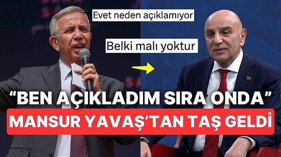 Mal Varlığını Açıklayan Mansur Yavaş'tan Rakibi Turgut Altınok'a Taş Geldi