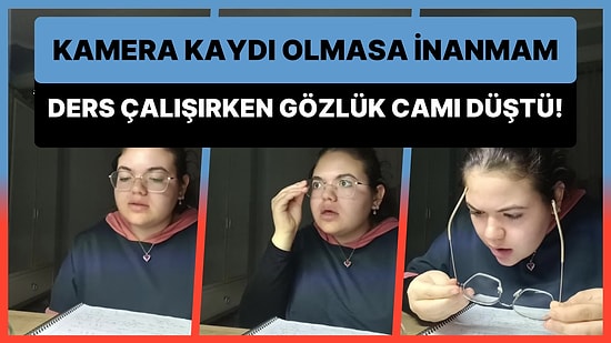 Kamera Kaydı Olmasa İnanmam: Ders Çalıştığı Sırada Gözlüğü Çatırdamaya Başlayan Genç Şoke Oldu