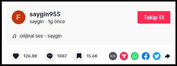 24 saat gibi kısa bir sürede 1.5 milyondan fazla izlenen video ise 126 bin beğeni aldı.