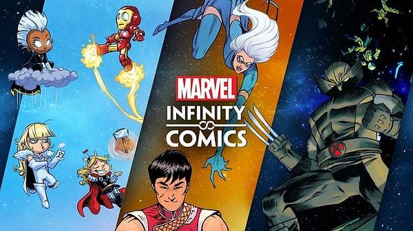 Infinity Comics formatı dikey kaydırmalı bir okuma deneyimi sunarak telefon ve tablet gibi cihazlarda çizgi roman okumayı optimize ediyor.