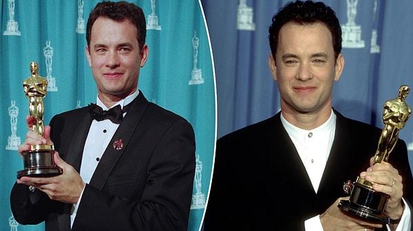 1. Tom Hanks - Oscarlar: Philadelphia (1993), Forrest Gump (1994) / Altın Ahududu: Elvis (2022)